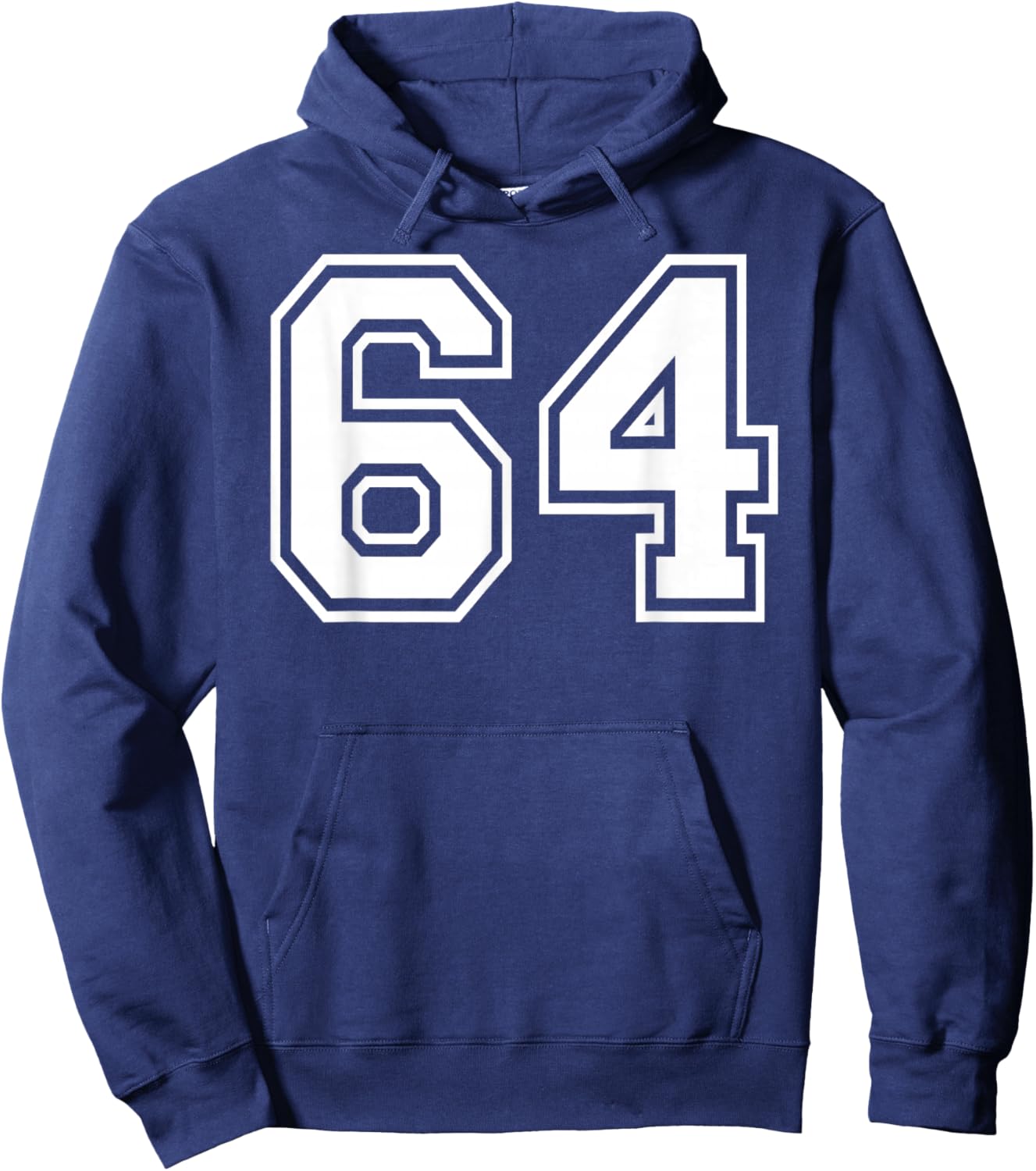 Sportgrafik mit der Zahl 64, Nummer 64, Teamsport, passend zum Gymnastik-Design Hoodie - Hoodie | Navy