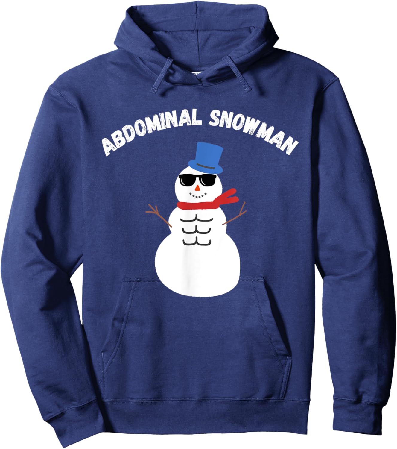 Abdominal Snowman - Funny Workout Shirt for Winter Dad Joke Hoodie - Hoodie | Navy