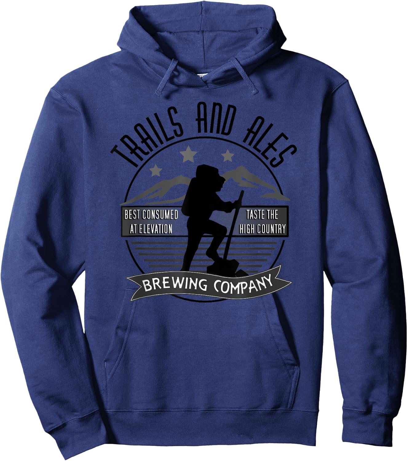 Trails and Ales Brewing Co. Hiking, Running, and Drinking Hoodie - Hoodie | Navy