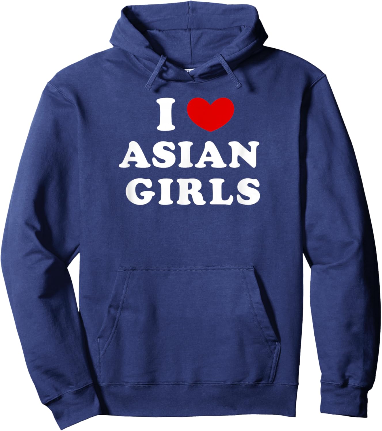 I Love Asian Girls, I Heart Asian Girls Hoodie - Hoodie | Navy