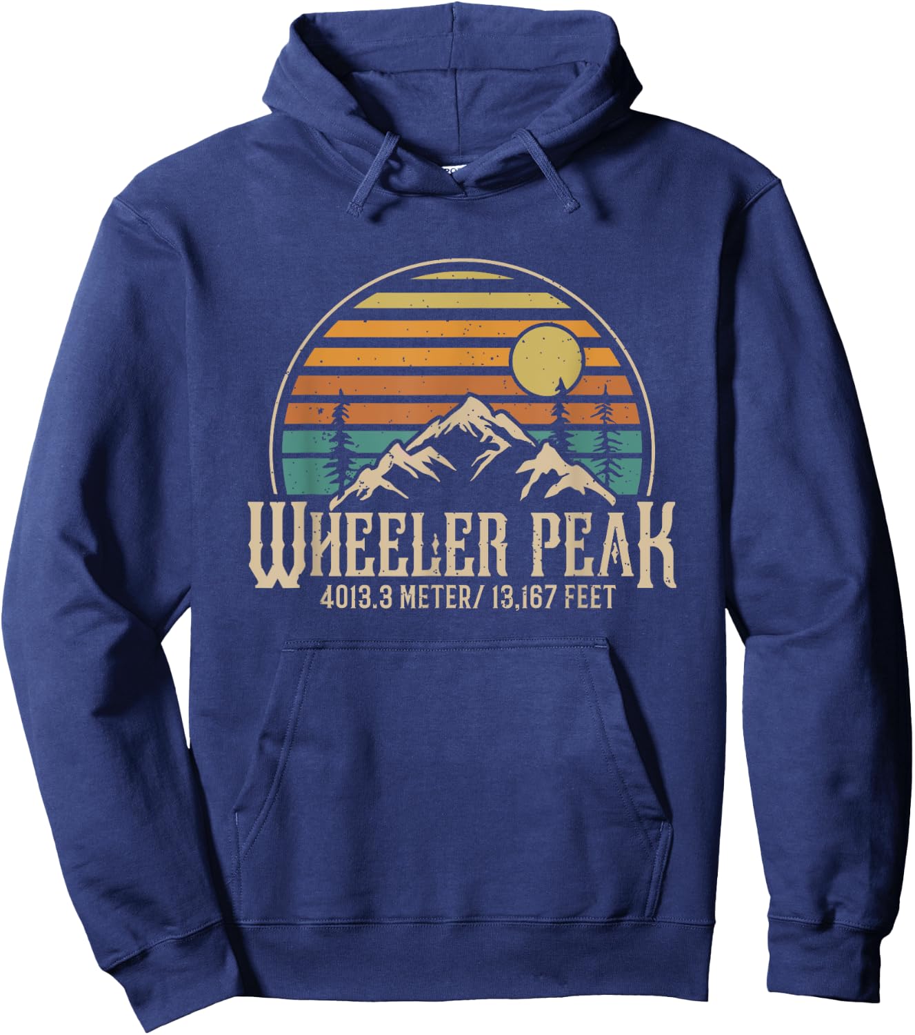 Climbing New Mexico Hiking Mountain Wheeler Peak Hoodie - Hoodie | Navy