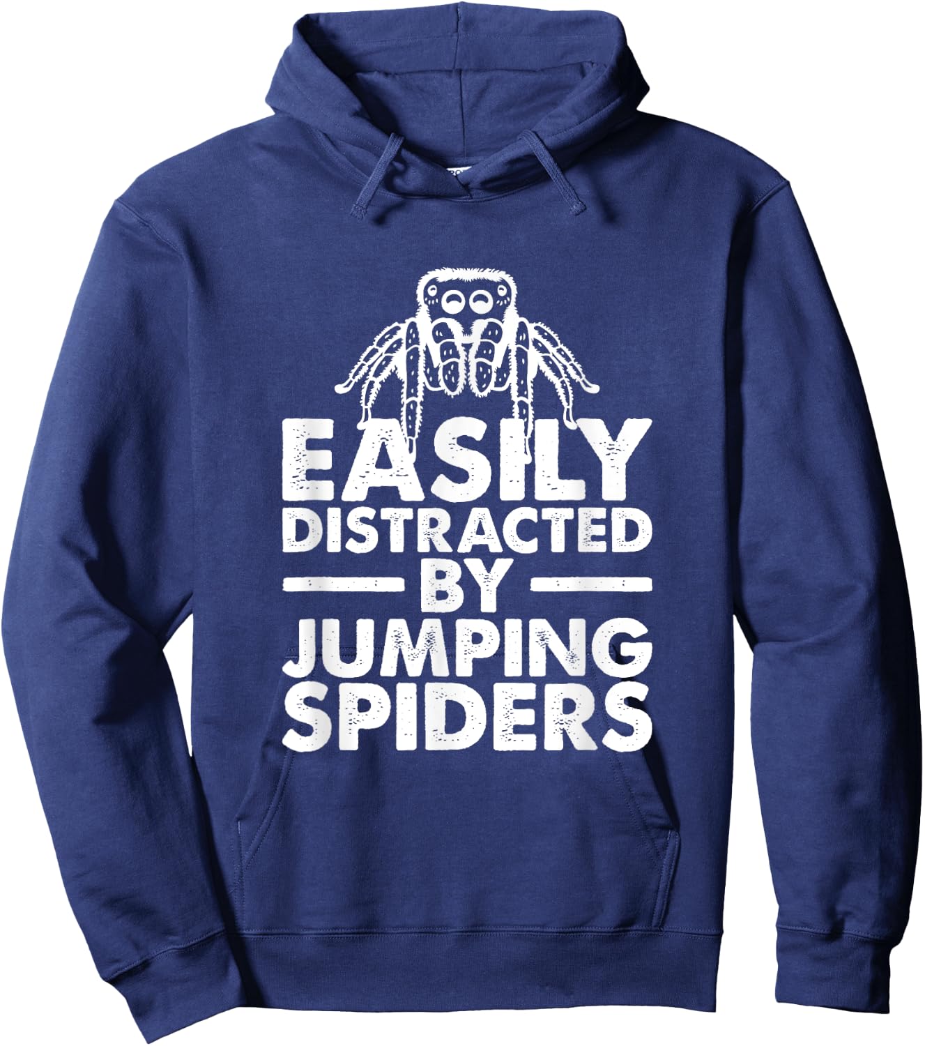 Easily Distracted By Jumping Spiders, Spider Lover Hoodie - Hoodie | Navy