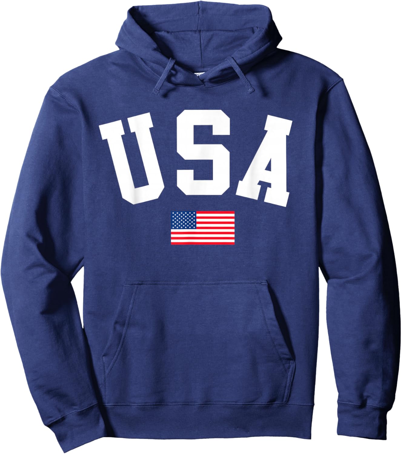 USA Shirt Men Women Kids American Flag Patriotic 4th of July Hoodie - Hoodie | Navy