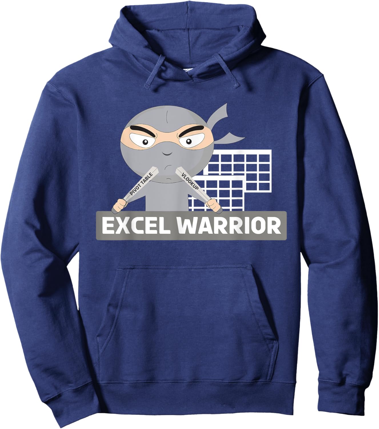 Excel Warrior Excel Ninja Shirt Excel Shirts Funny Hoodie - Hoodie | Navy