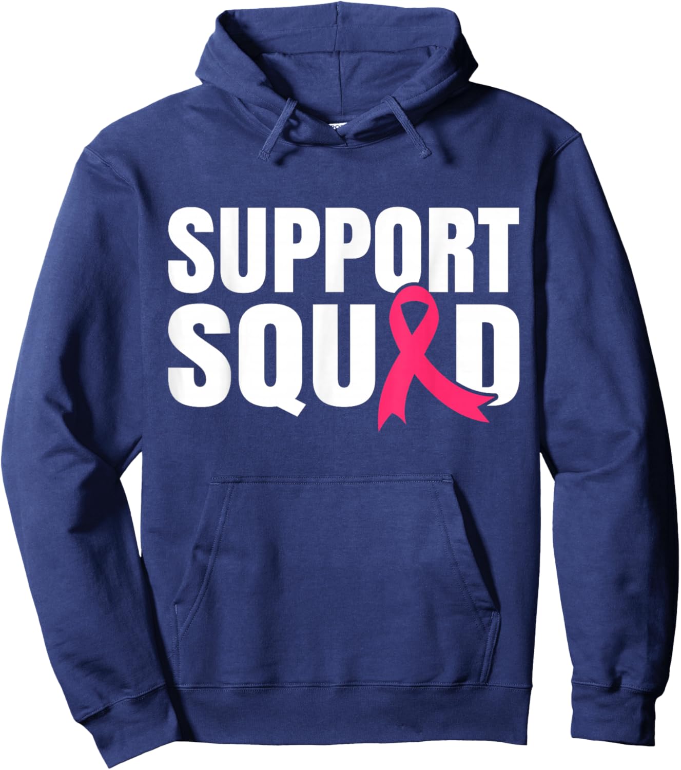 Breast Cancer Warrior Support Squad Breast Cancer Awareness Hoodie - Hoodie | Navy