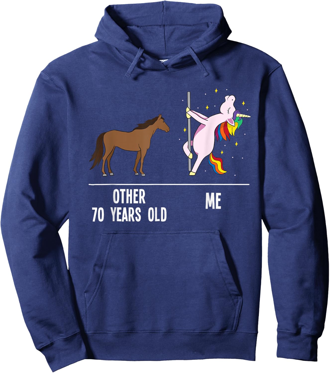 70th Birthday Unicorn Funny 70 Years Old Andere ich Women Hoodie - Hoodie | Navy