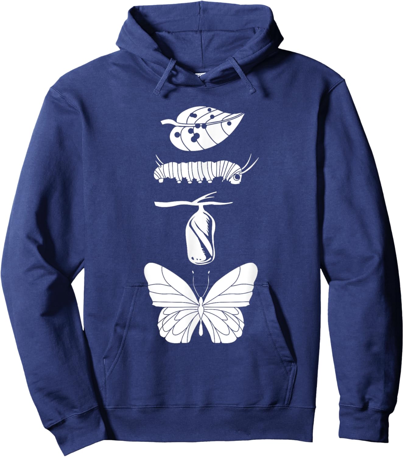 Monarch Butterfly Life Cycle Hoodie - Hoodie | Navy