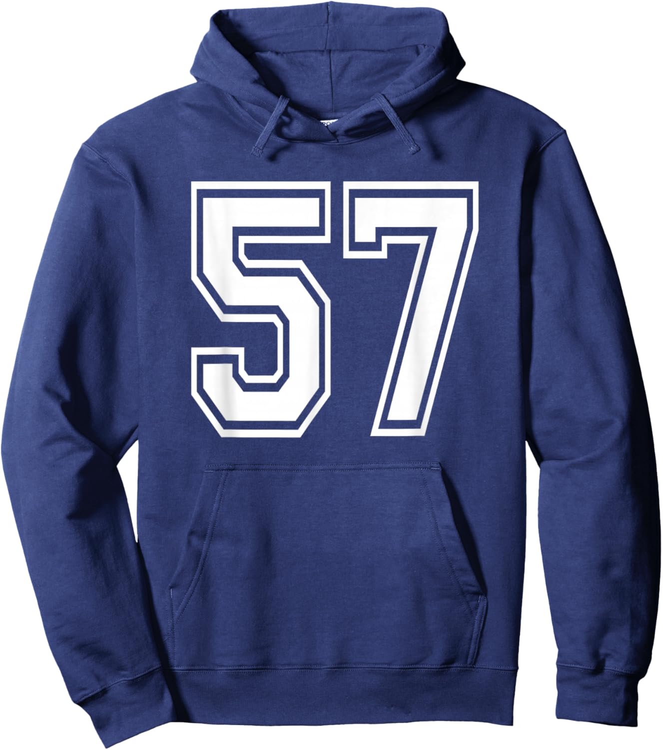 Number 57 Birthday Varsity Sports Team Jersey Hoodie - Hoodie | Navy