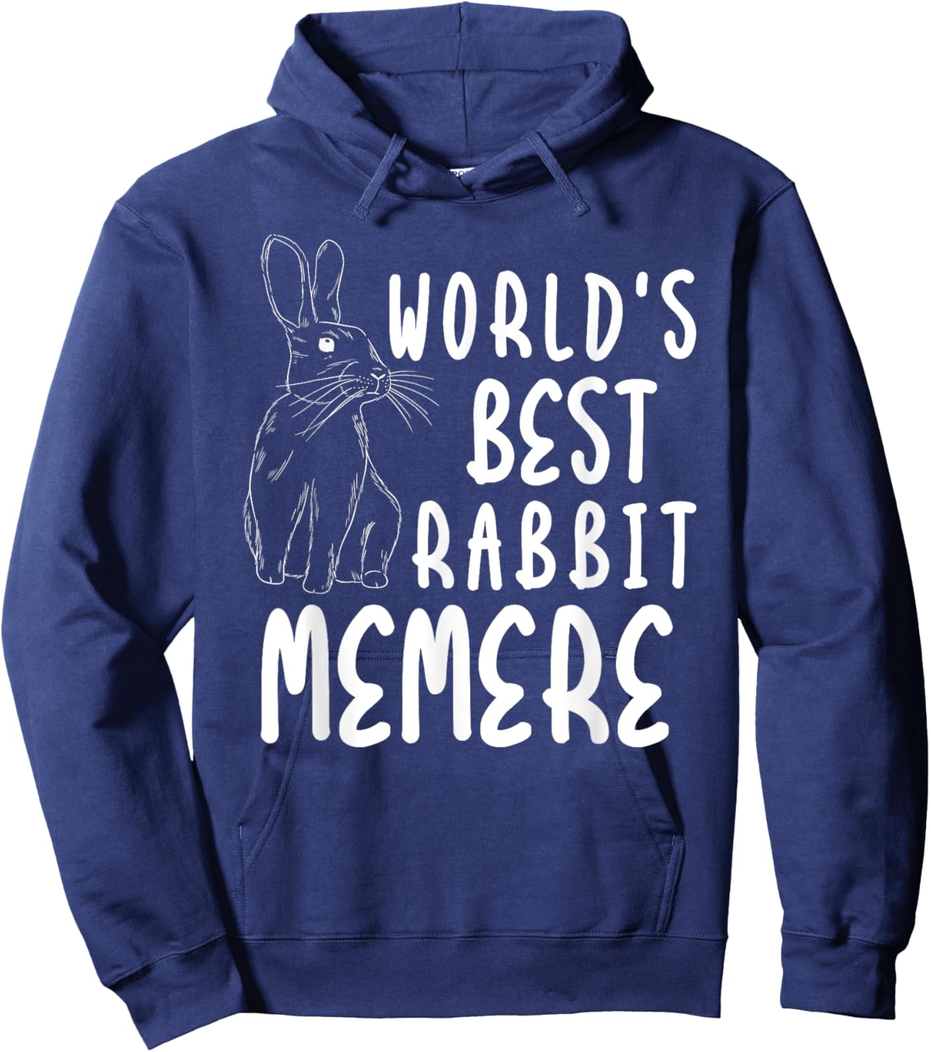World Best Rabbit MEMERE Bunny Family Easter Matching Hoodie - Hoodie | Navy