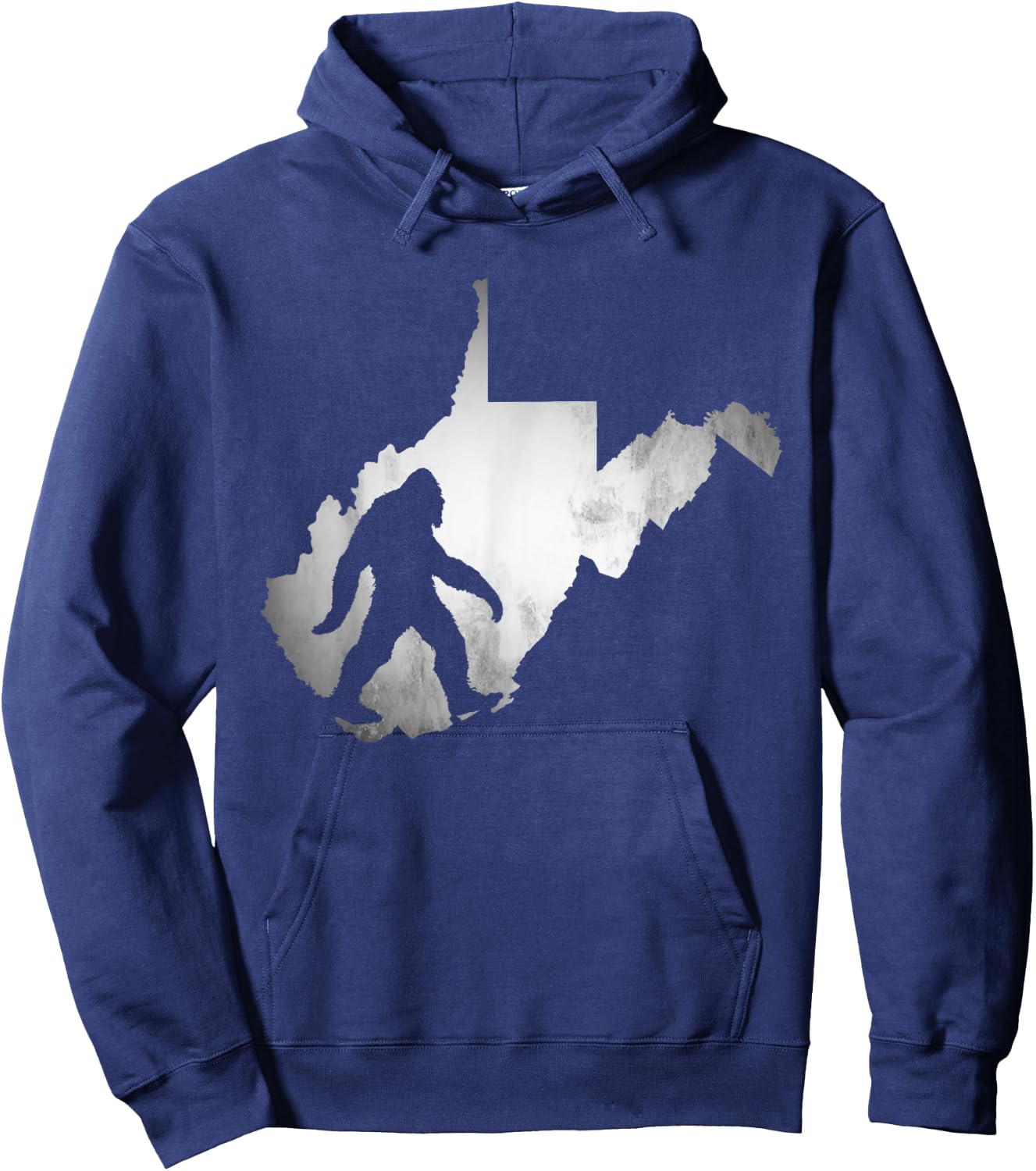 West Virginia Bigfoot Clothing Co. Men's Black Bigfoot Hiking Hoodie - Hoodie | Navy