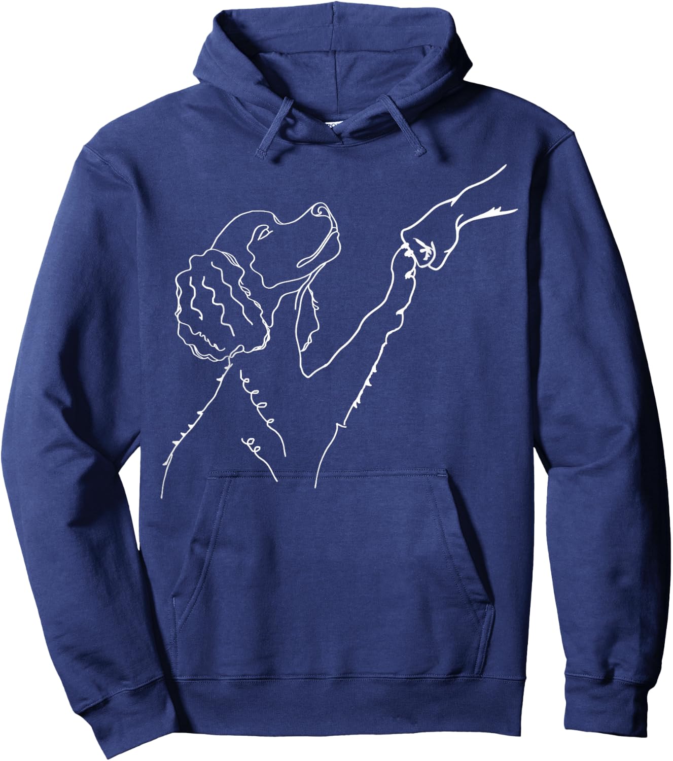Poodle Doodle Fist Bump, Dog Fist Bump, Poodle Doodle Hoodie - Hoodie | Navy