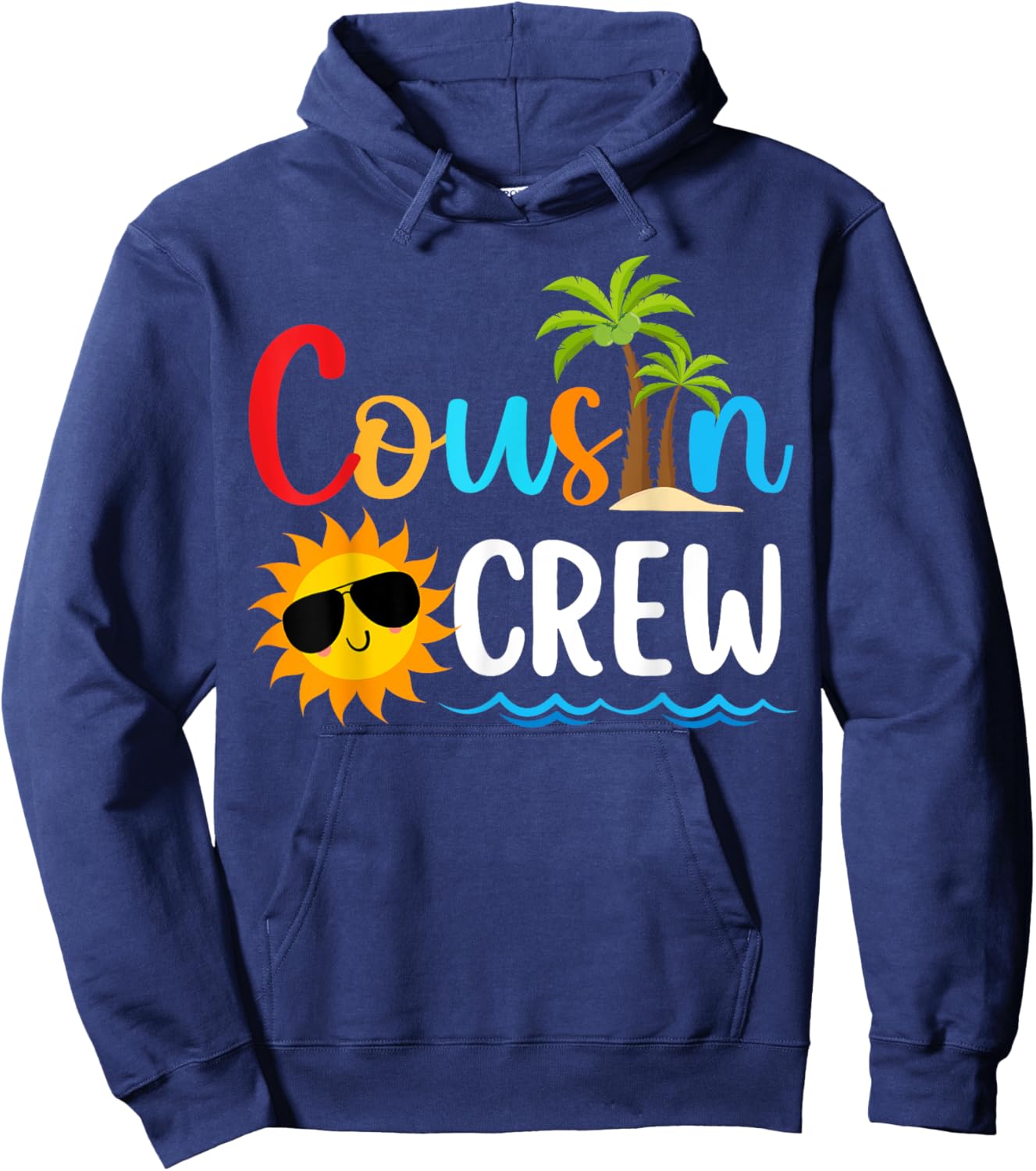 2025 Cousin crew Summer Vacation Beach Family Trips Matching Men Women Girls Kids Hoodie - Hoodie | Navy