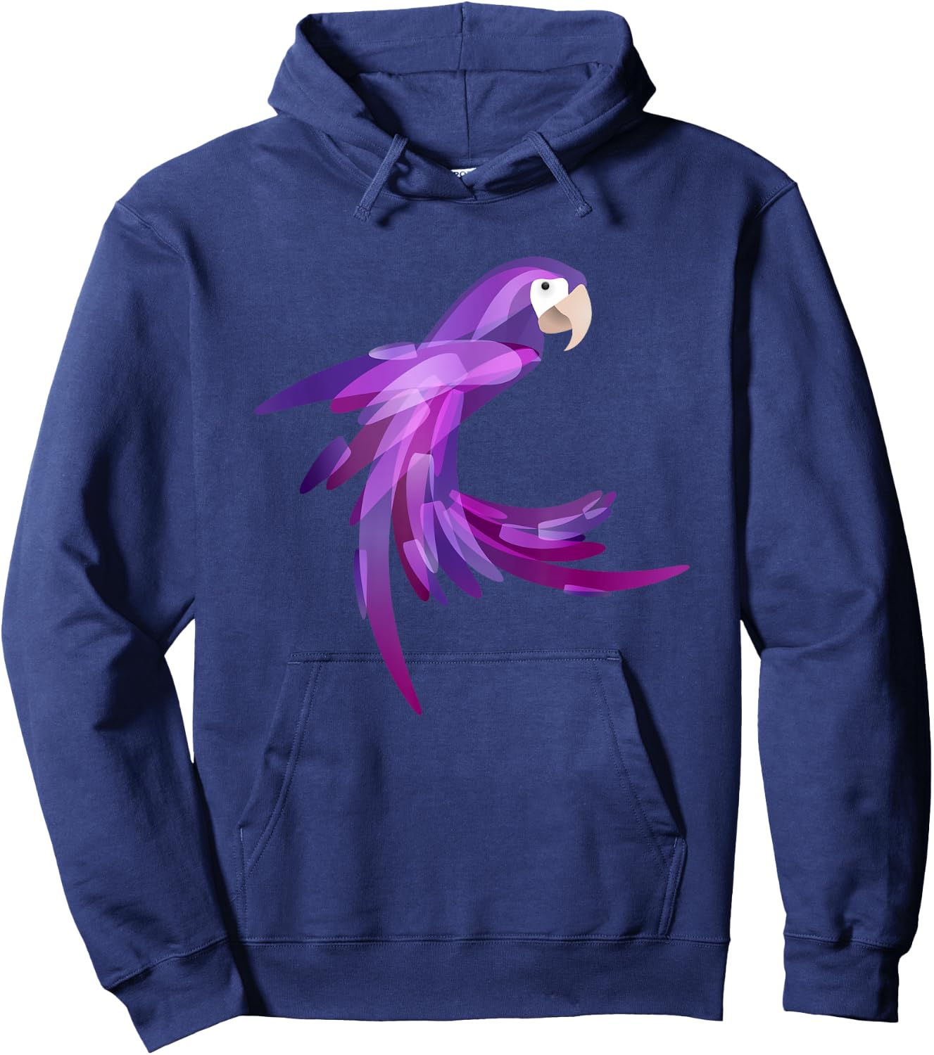 Cool Pretty Purple Parrot Art Bird Lover Gift Macaw Hoodie - Hoodie | Navy