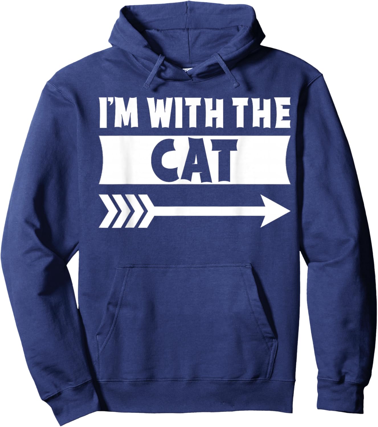 I'm With The Cat Halloween Costume Cat Halloween Hoodie - Hoodie | Navy