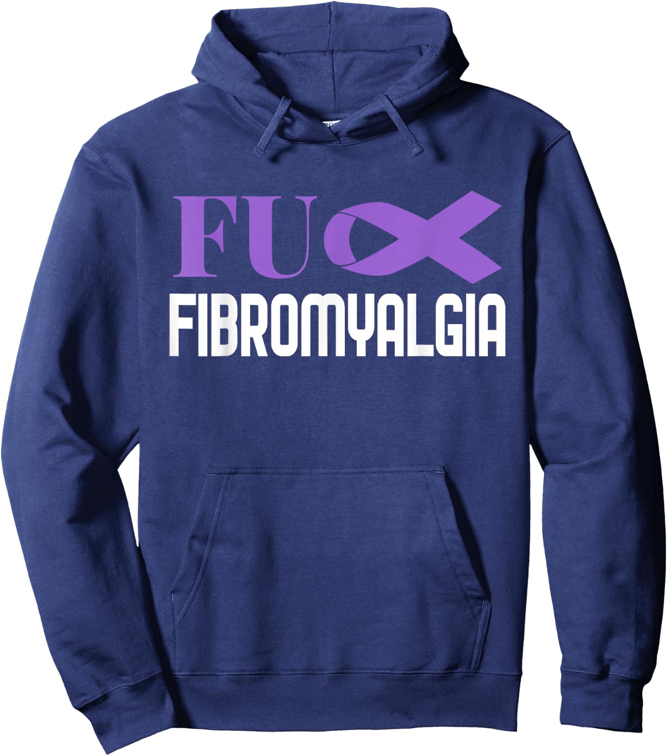 Chronic Illness Support Fibromyalgia Awareness Design Hoodie - Hoodie | Navy