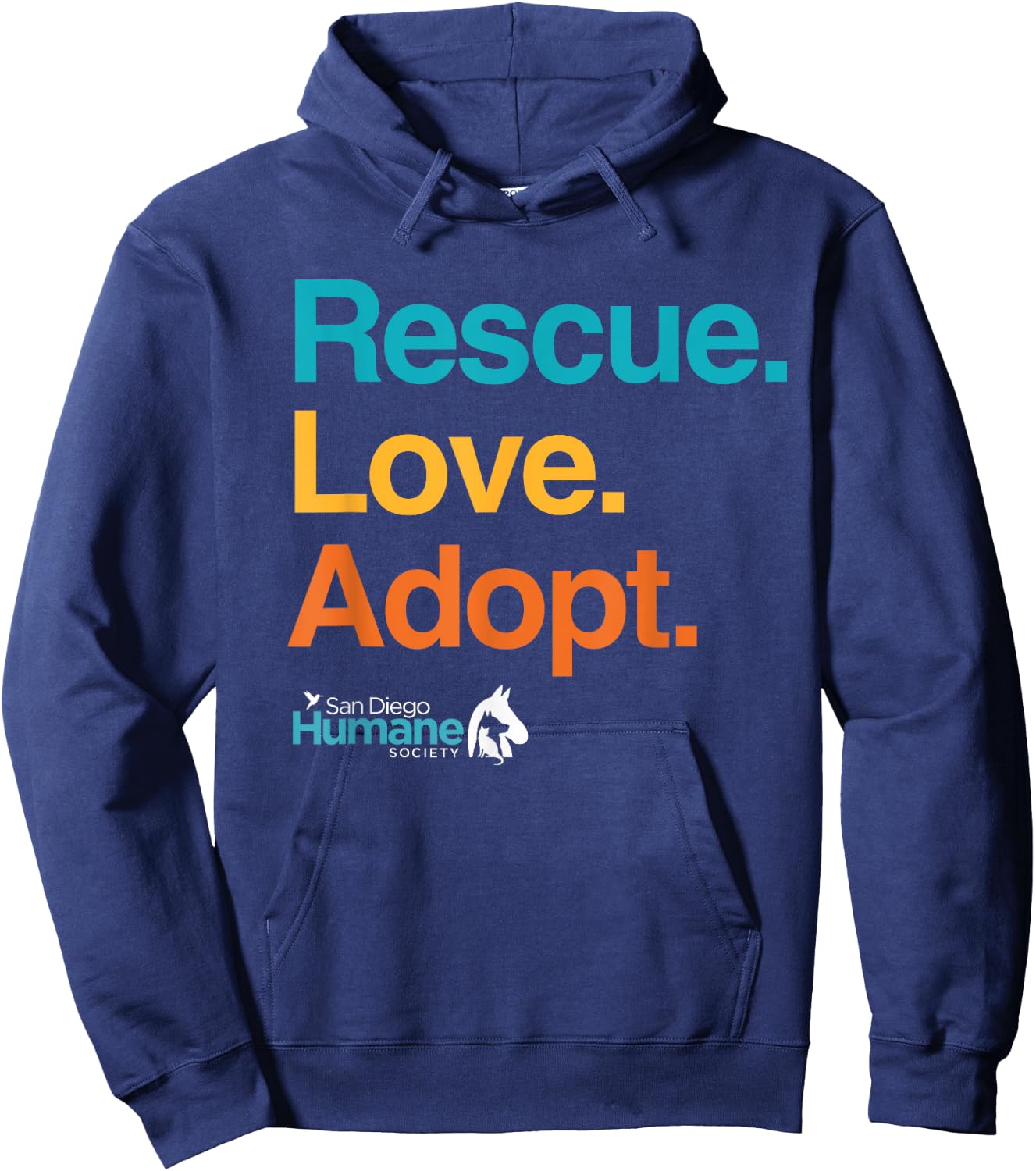 Rescue Love Adopt Hoodie - Hoodie | Navy