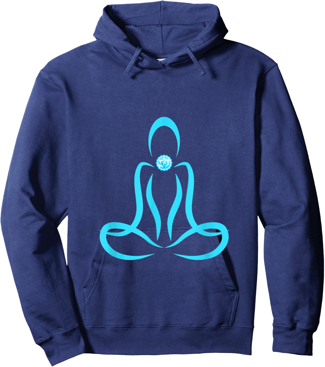 Positive Vibe Throat Chakra Yoga Meditation Spiritual Hoodie - Hoodie | Navy
