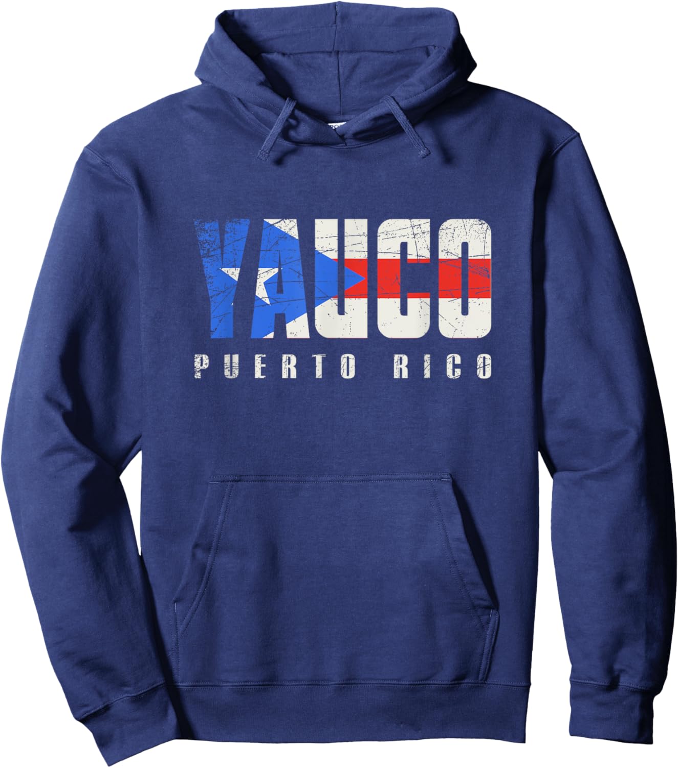 Puerto Rican flag Yauco Puerto Rico Hoodie - Hoodie | Navy
