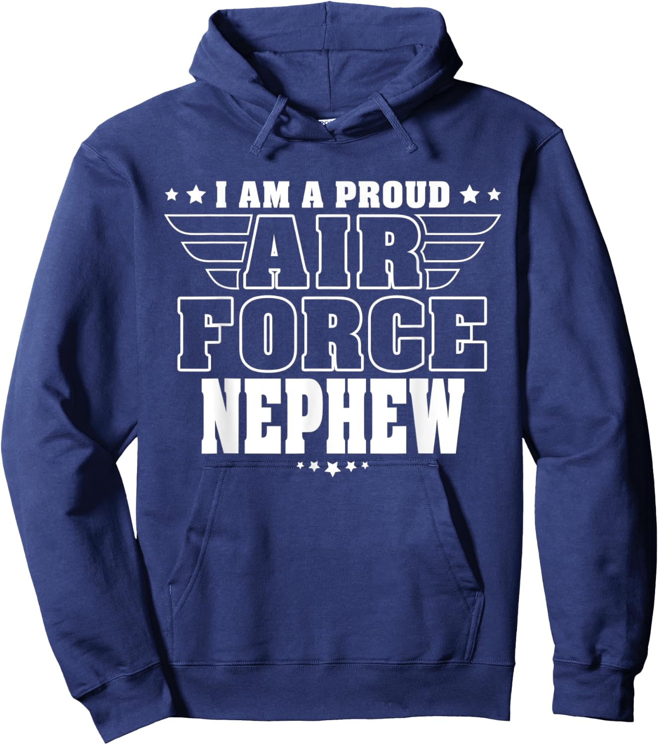 Proud Air Force Nephew Patriotic Pride Military Family Kids Men Hoodie - Hoodie | Navy