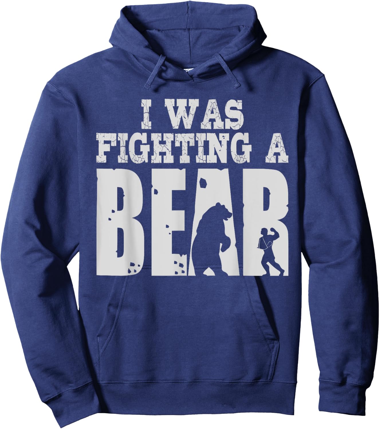 Best I Was Fighting A Bear Boys Girls | Funny Get Well Gift Hoodie - Hoodie | Navy