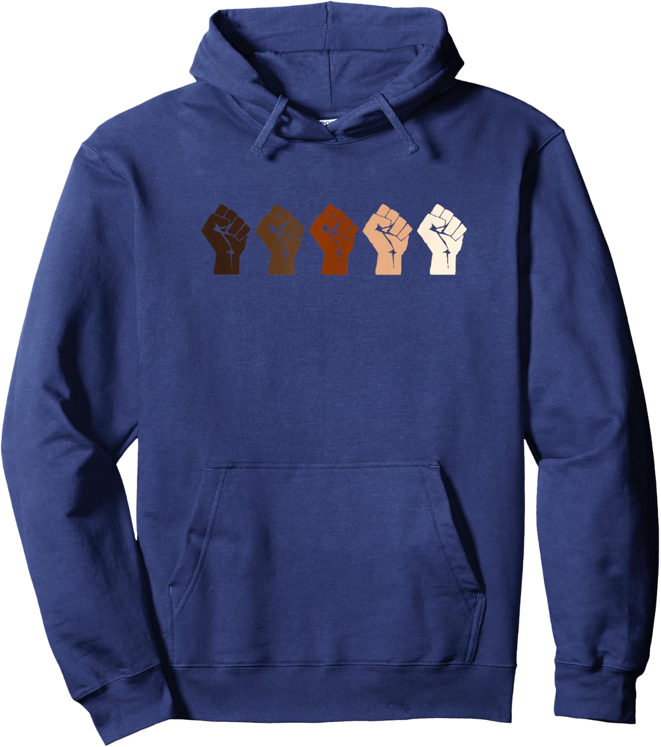 Resist Fist Multi Skin Tone Hoodie - Hoodie | Navy