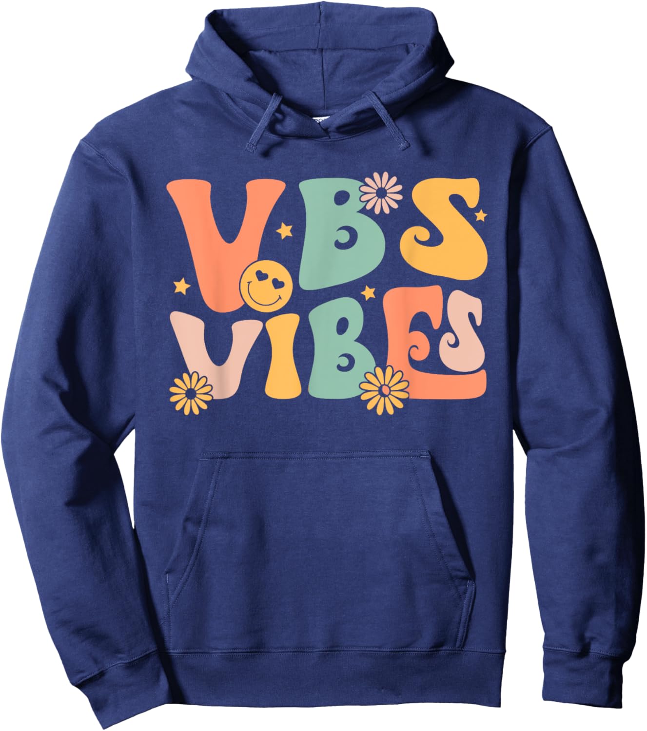 Retro Groovy VBS Vibes VBS 2024 Vacation Bible School Group Hoodie - Hoodie | Navy