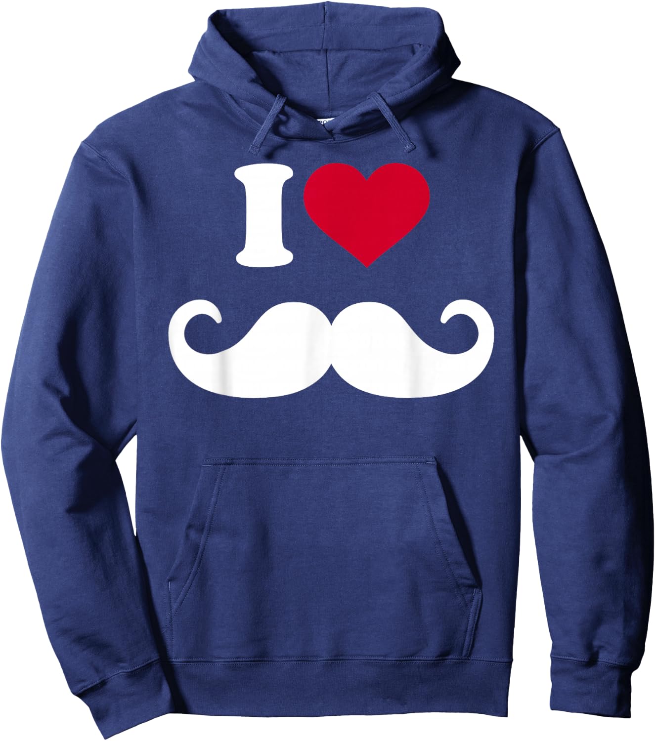 I Love Moustache Hoodie - Hoodie | Navy