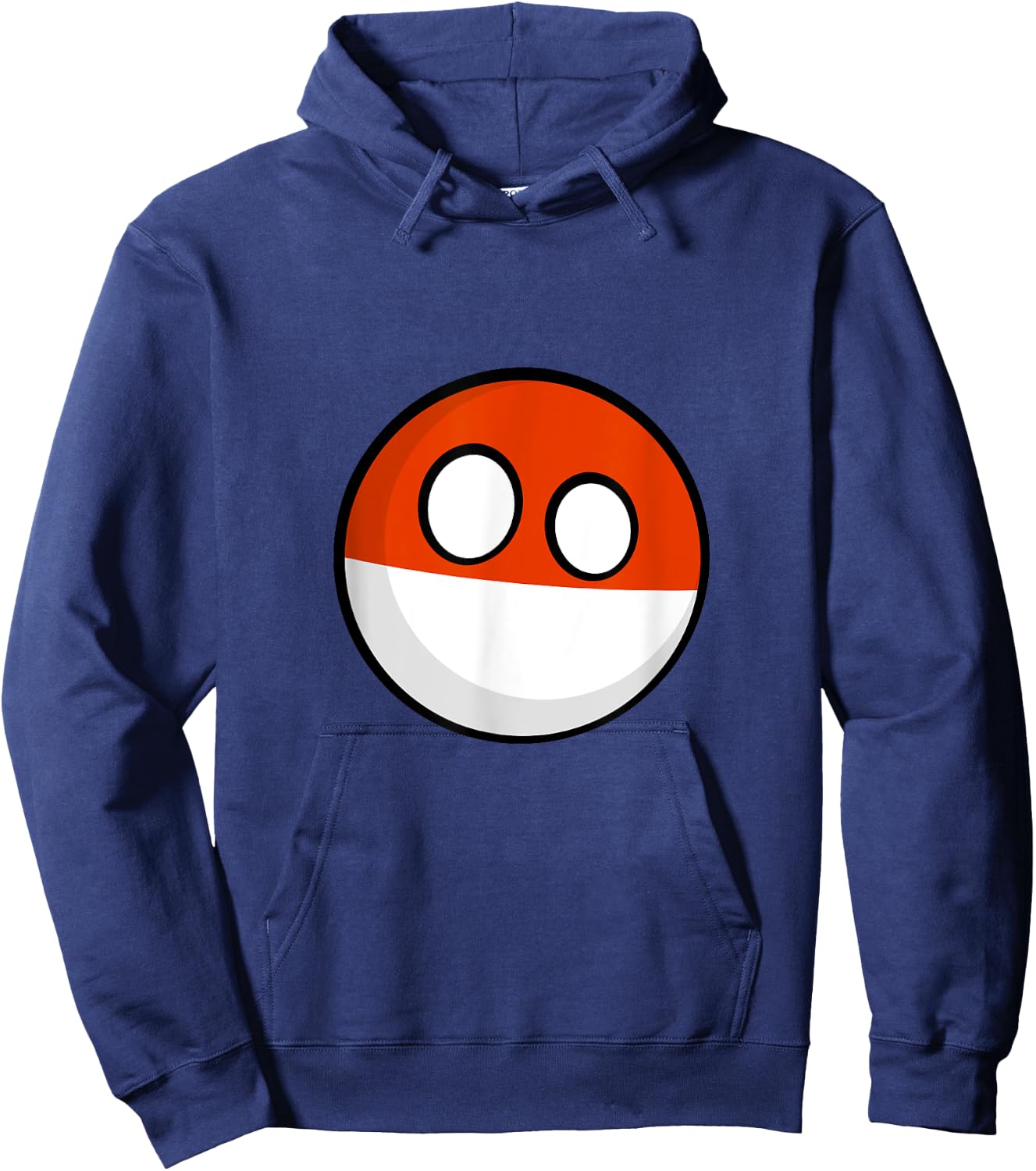 Polish Heritage Polandball Countryball Funny Flag Hoodie - Hoodie | Navy