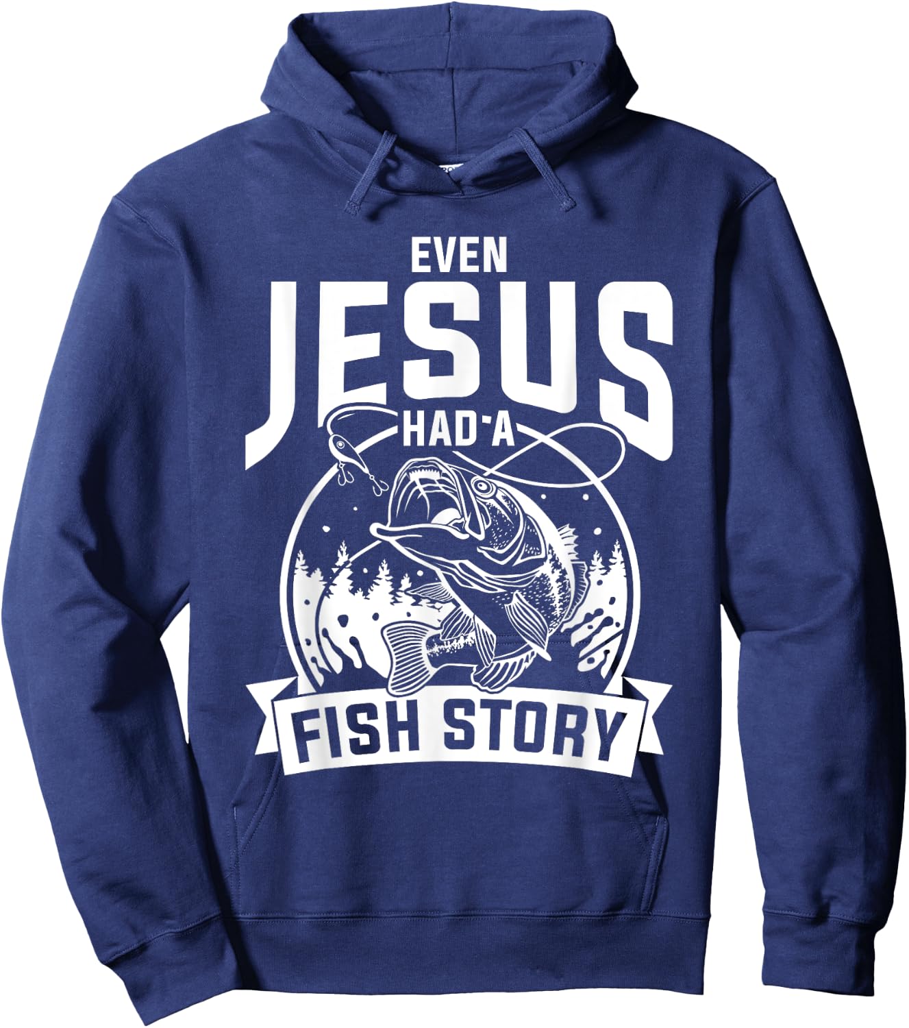 Funny Christian Fisherman Jesus Bible Prayer Gift Jesus Hoodie - Hoodie | Navy
