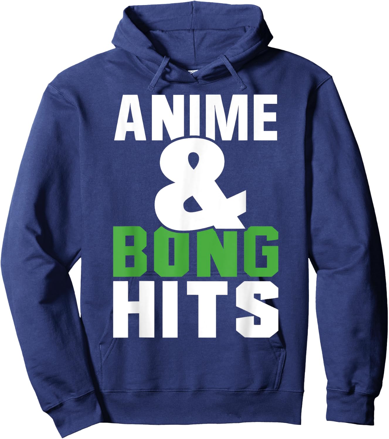 Anime And Bong Hits - Kuwaii Art Asian Animation Style Weed Hoodie - Hoodie | Navy