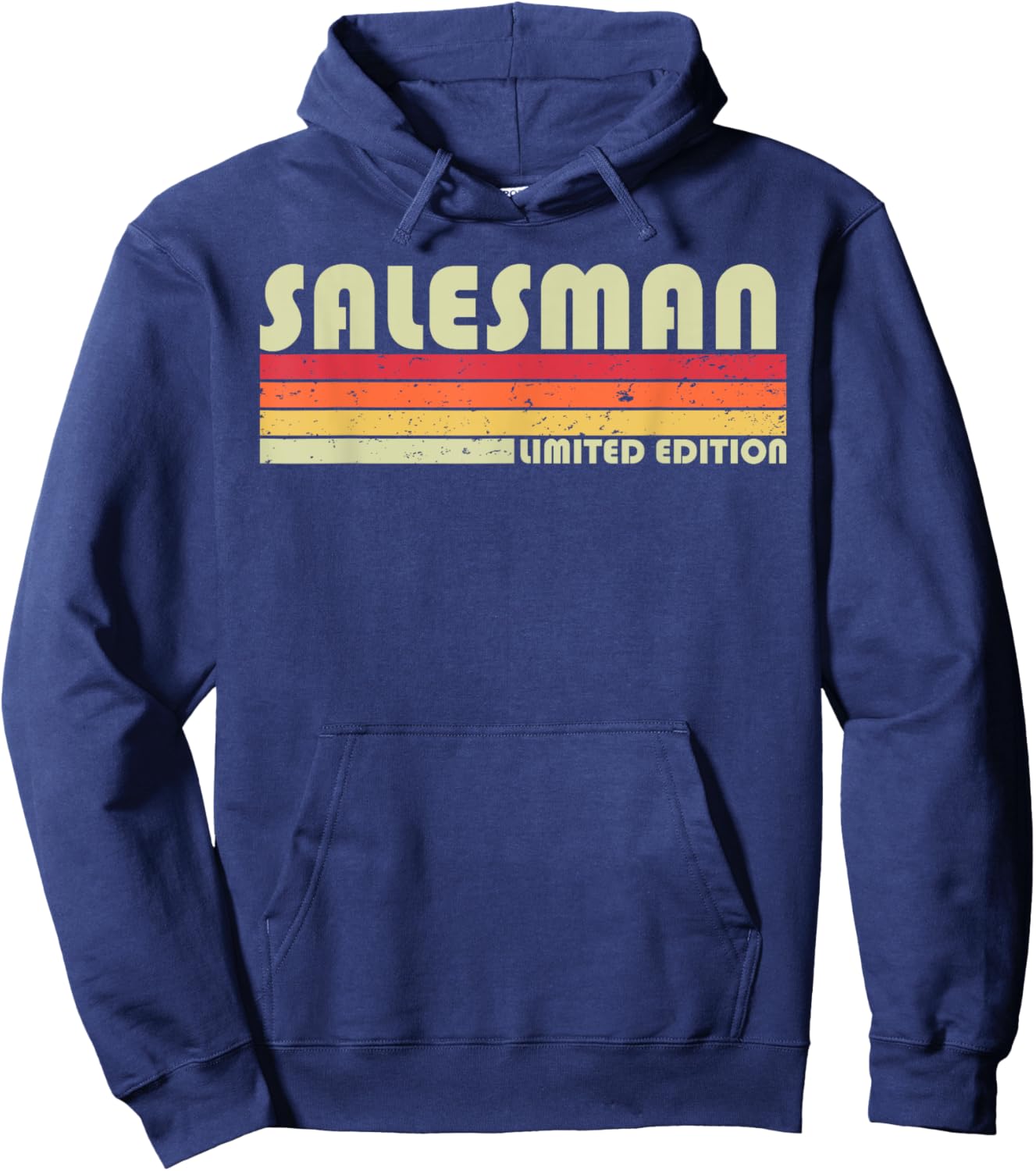 SALESMAN Funny Job Title Profession Birthday Worker Idea Hoodie - Hoodie | Navy