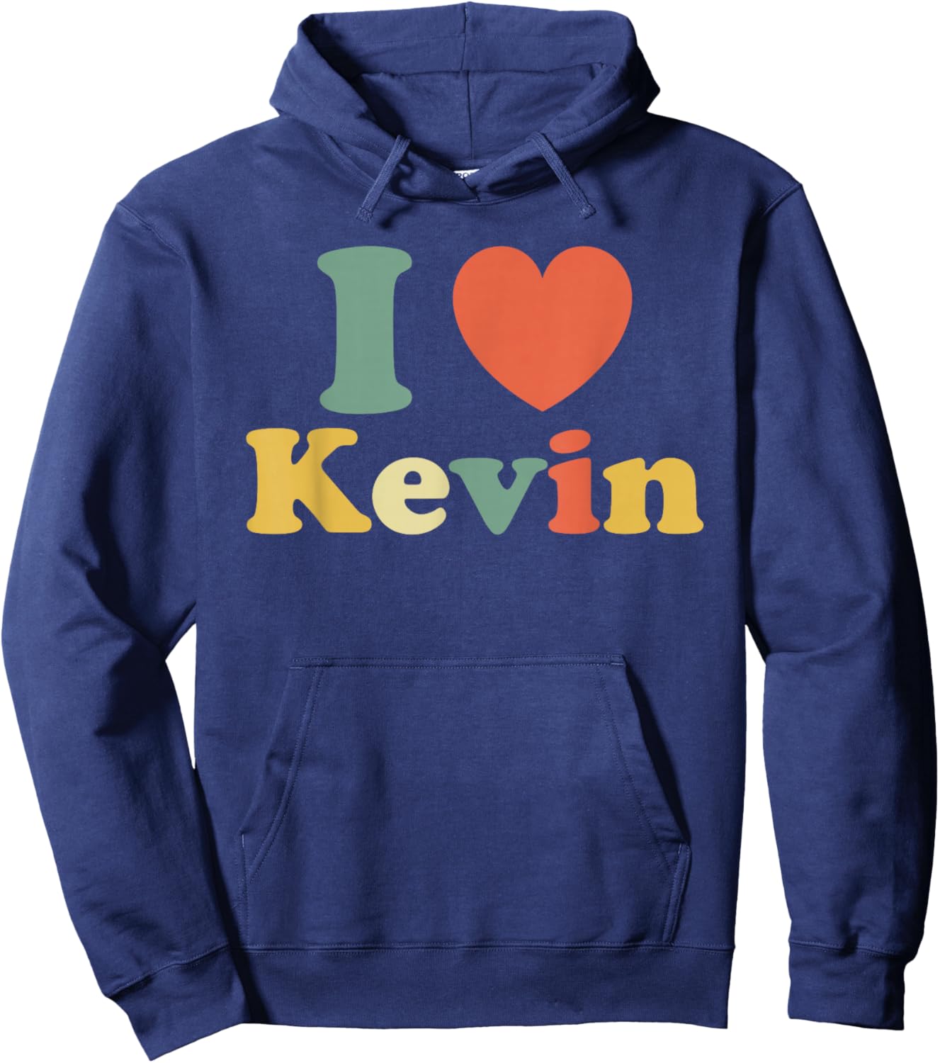 I Love Kevin, I Heart Kevin, Red Heart Valentine Hoodie - Hoodie | Navy