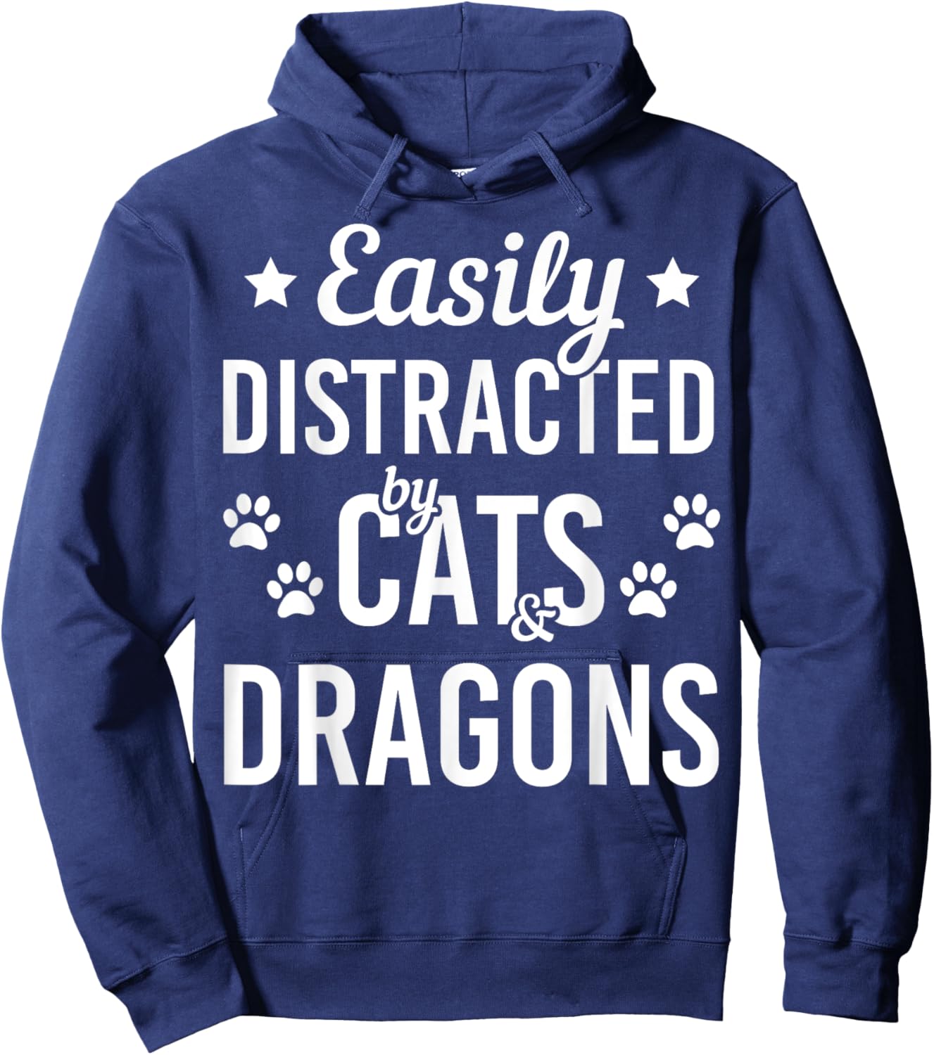 Cat Lover Dragon Lover Cats And Dragons Funny Cat Hoodie - Hoodie | Navy