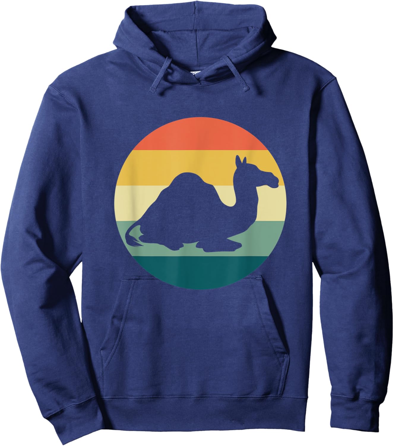 Lustiges Kamel Vintage Wüste Landschaft Wildlife Tier Hoodie - Hoodie | Navy