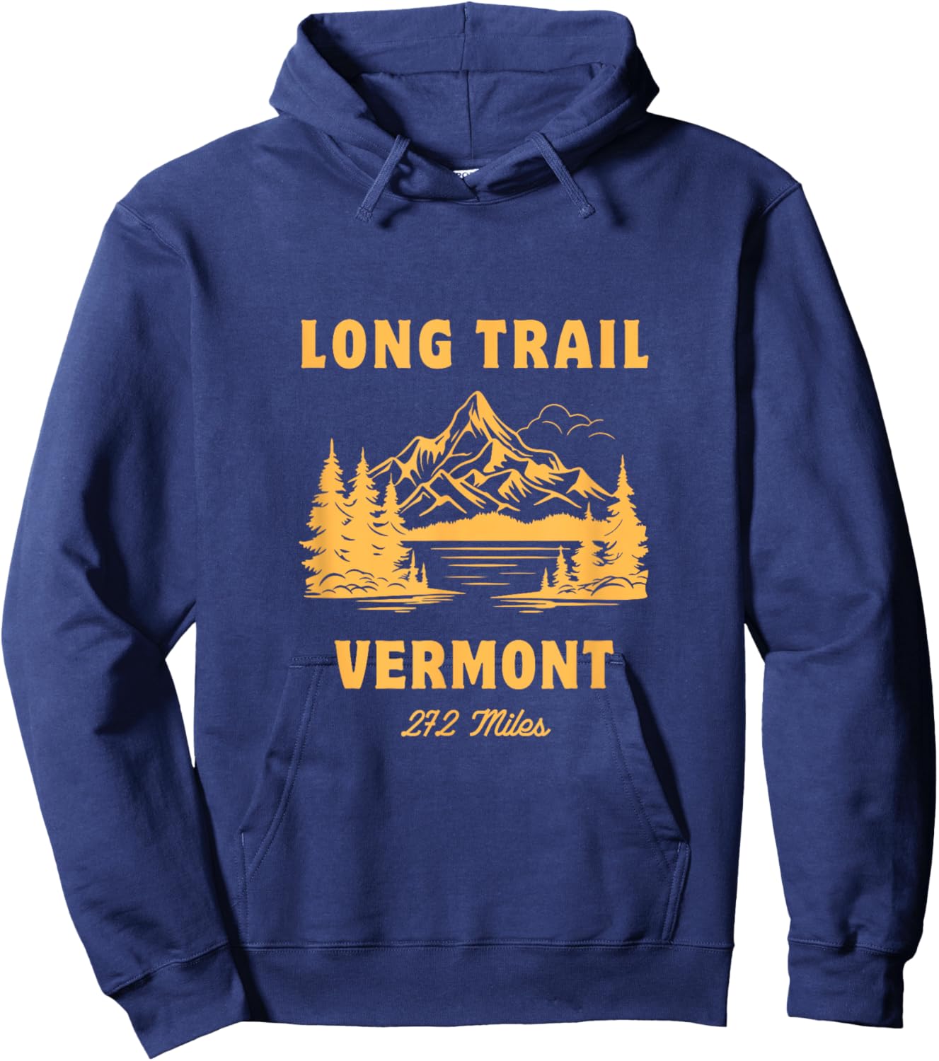 Long Trail America USA Vermont Long Distance Hiking Mountains Camping Hoodie - Hoodie | Navy