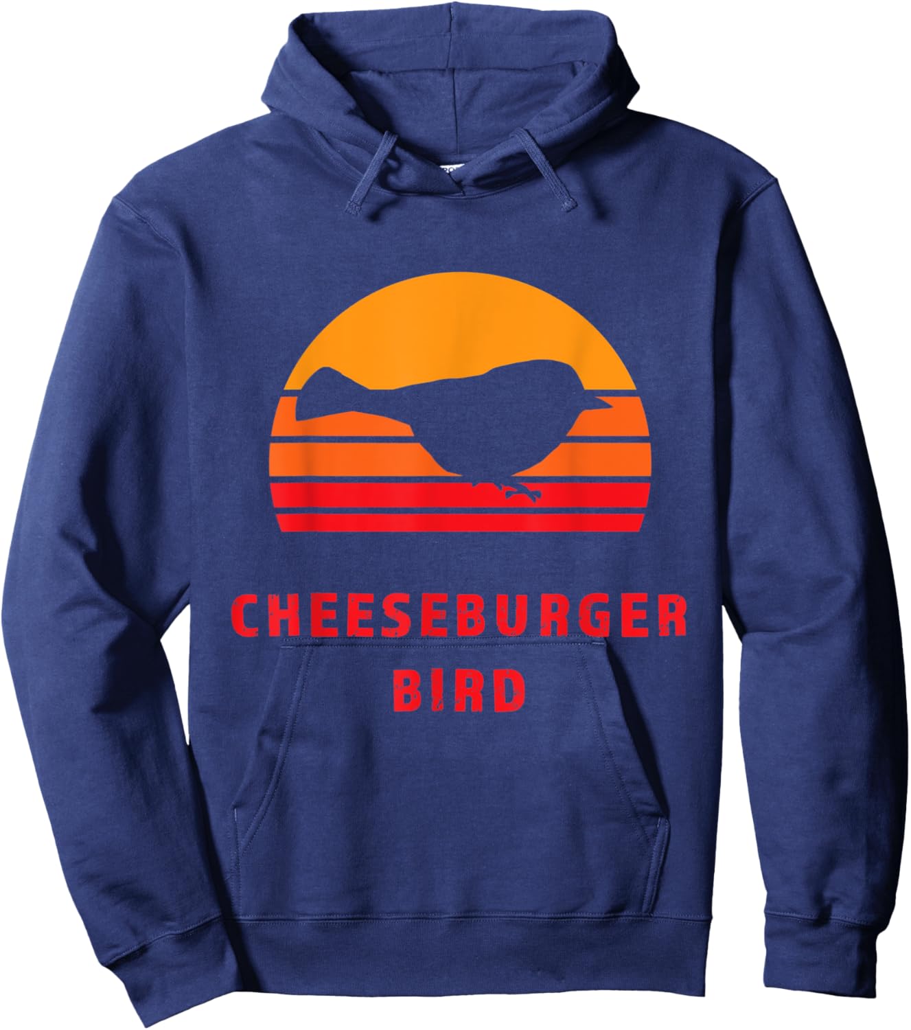 Thru Hiker - Cheeseburger Bird Mountain Chickadee PCT JMT CA Hoodie - Hoodie | Navy