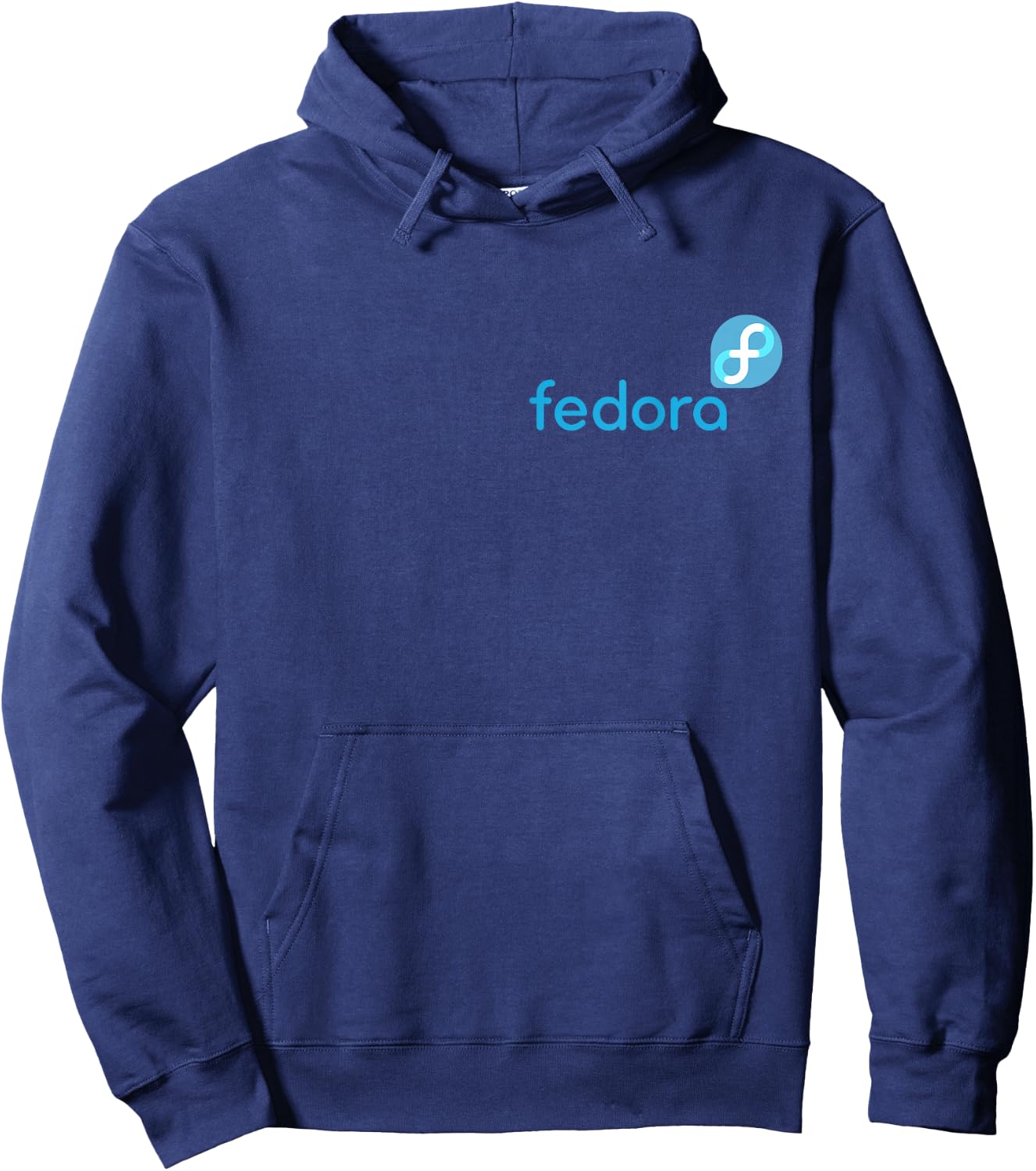 Linux Fedora New Blue tagline and Logo Open Source Os Hoodie - Hoodie | Navy