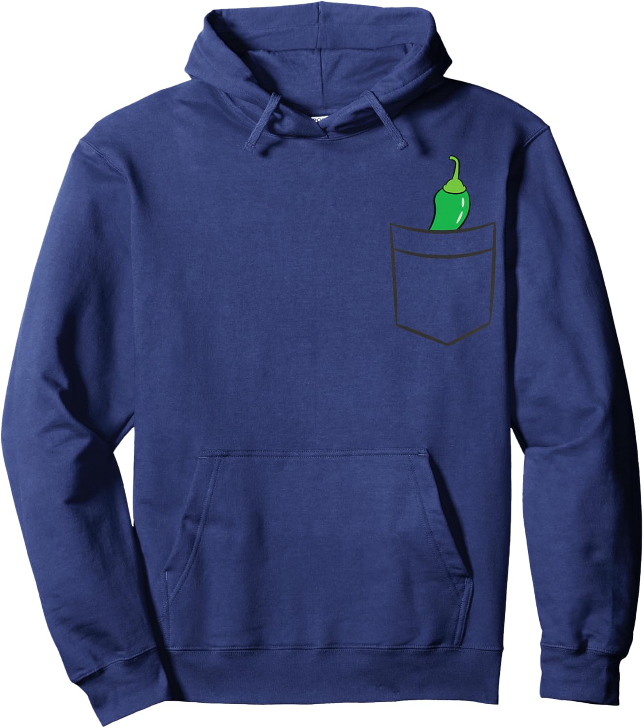 Jalapeño In A Pocket Green Pepper Jalapeno Hoodie - Hoodie | Navy