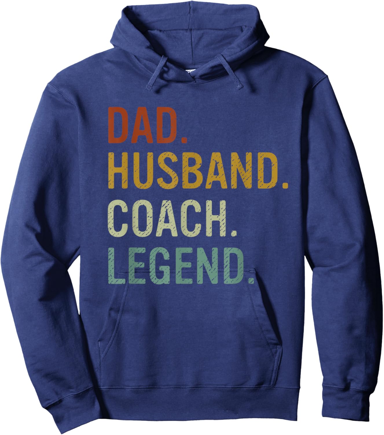 Dad Husband Coach Legend Retro Hoodie - Hoodie | Navy