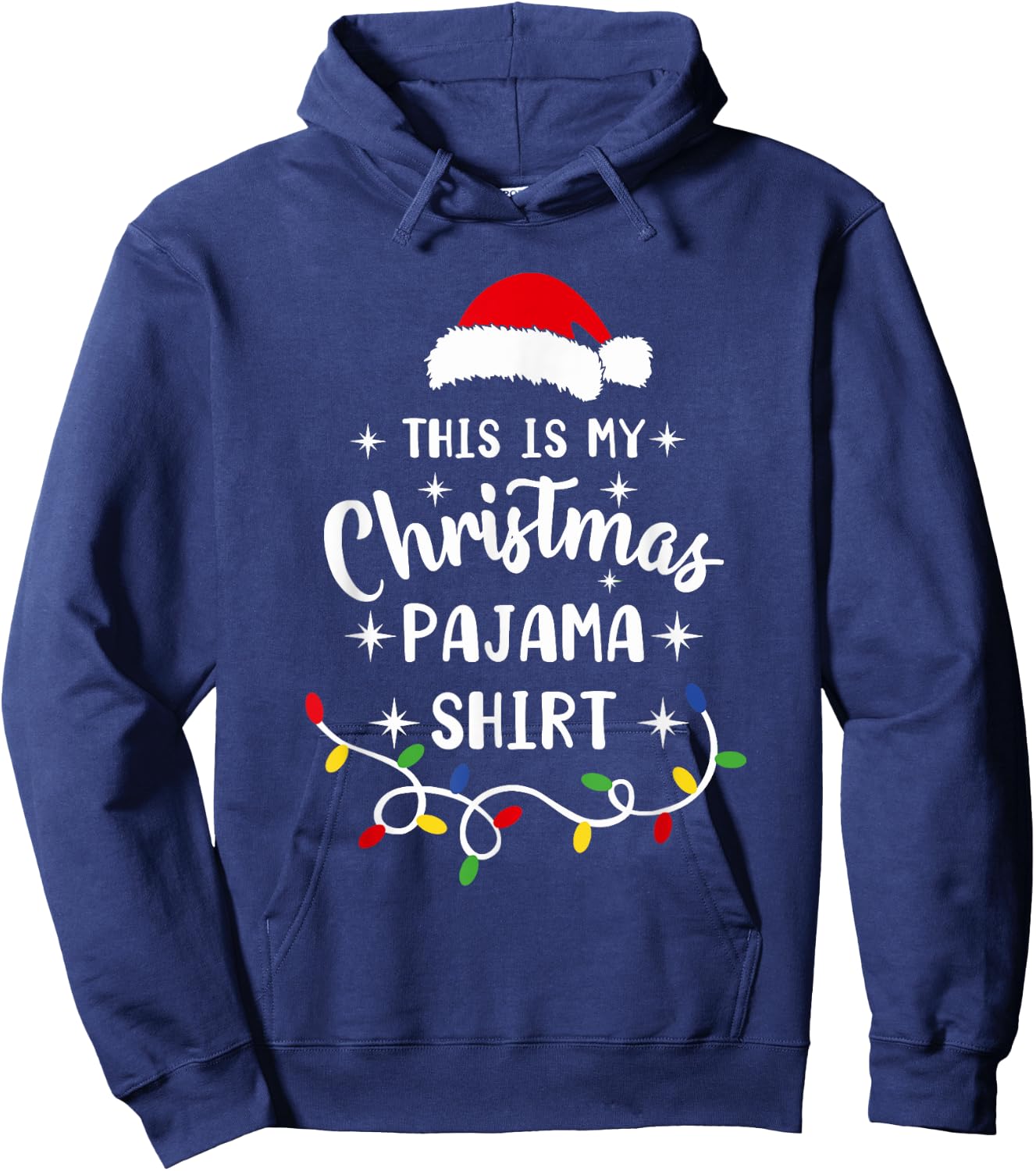 This Is My Christmas Pajama Shirt Xmas Pajama Men Women Kids Hoodie - Hoodie | Navy