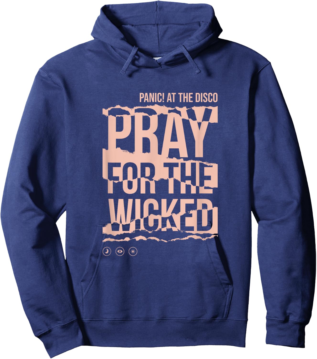 Panic! At The Disco - Ripped Name Hoodie - Hoodie | Navy
