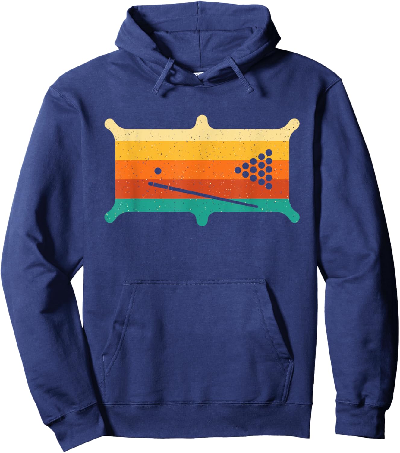 Retro Billiards - Vintage Sports Game Pool Player Cue Stick Hoodie - Hoodie | Navy