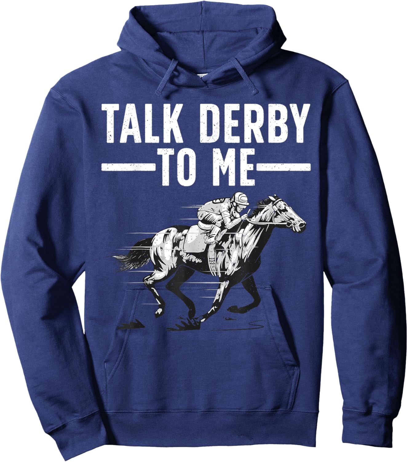 Funny Horse Racing Design Women Derby Horse Racing Hoodie - Hoodie | Navy
