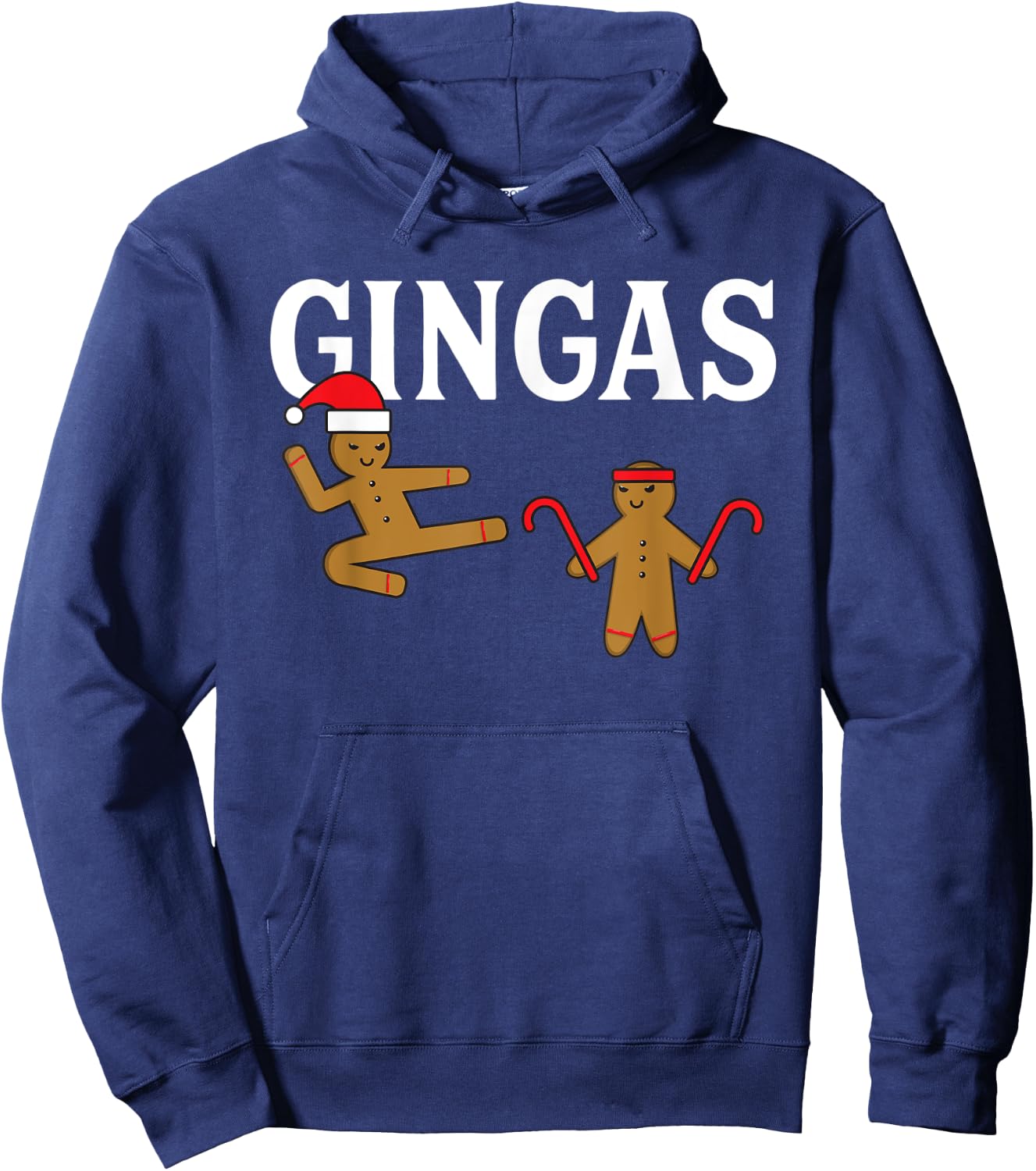 Gingas Ninja Gingerbread Ginger Men Karate Christmas Funny Hoodie - Hoodie | Navy