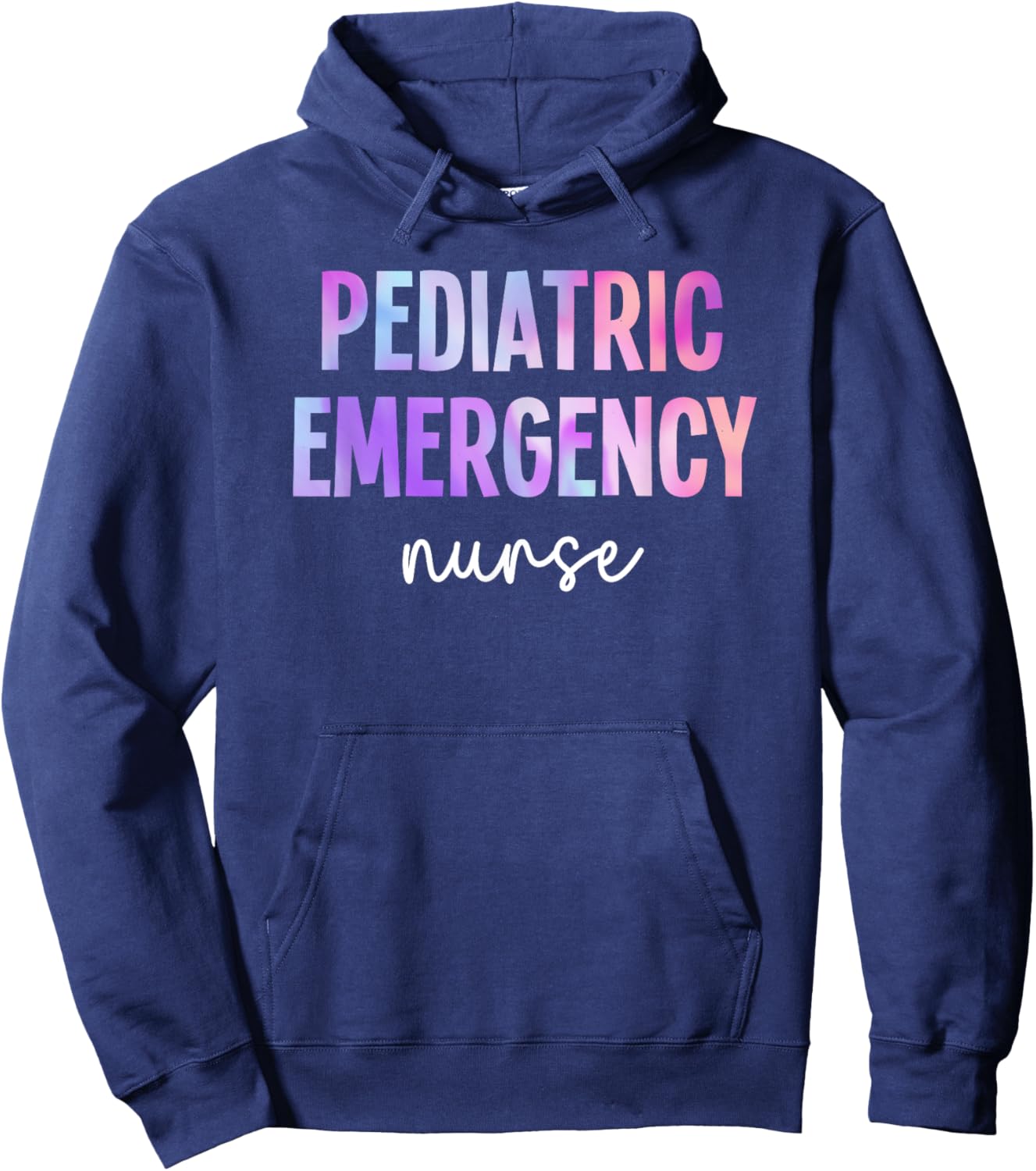 Tie Dye Pediatric Emergency Nurse PEDS ER Nurse Women Hoodie - Hoodie | Navy