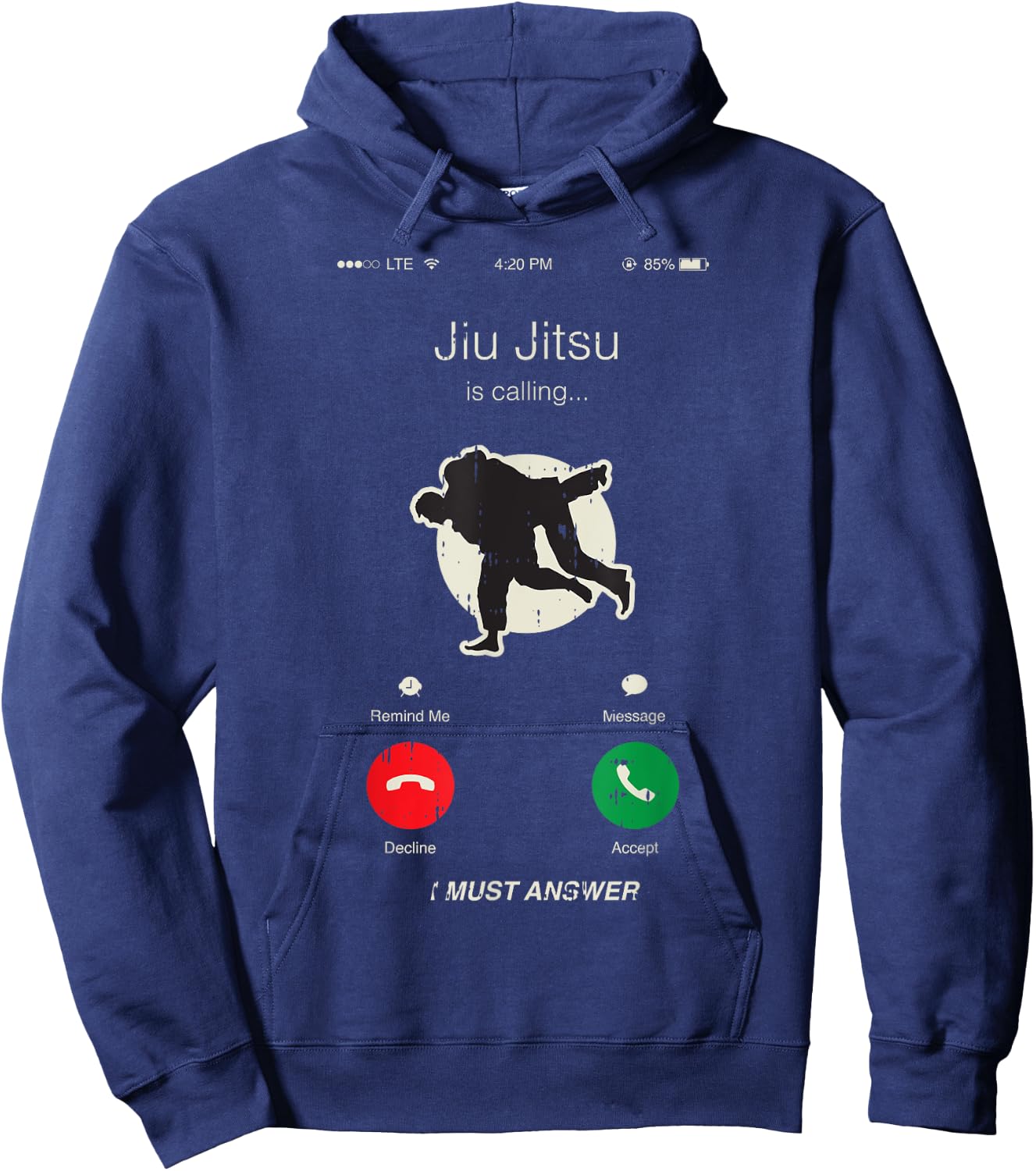 Jiu Jitsu Is Calling Martial Arts Cool MMA Fighter Gifts Hoodie - Hoodie | Navy