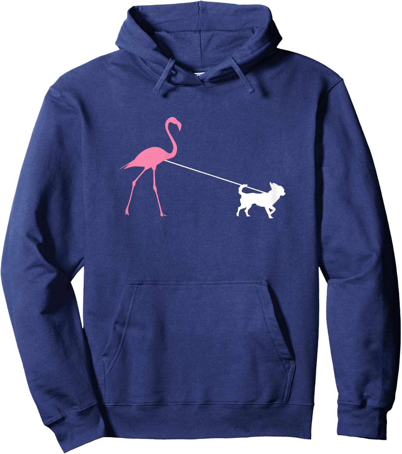 Chihuahua Lover for Dog Mum, Cute Flamingo Hoodie - Hoodie | Navy