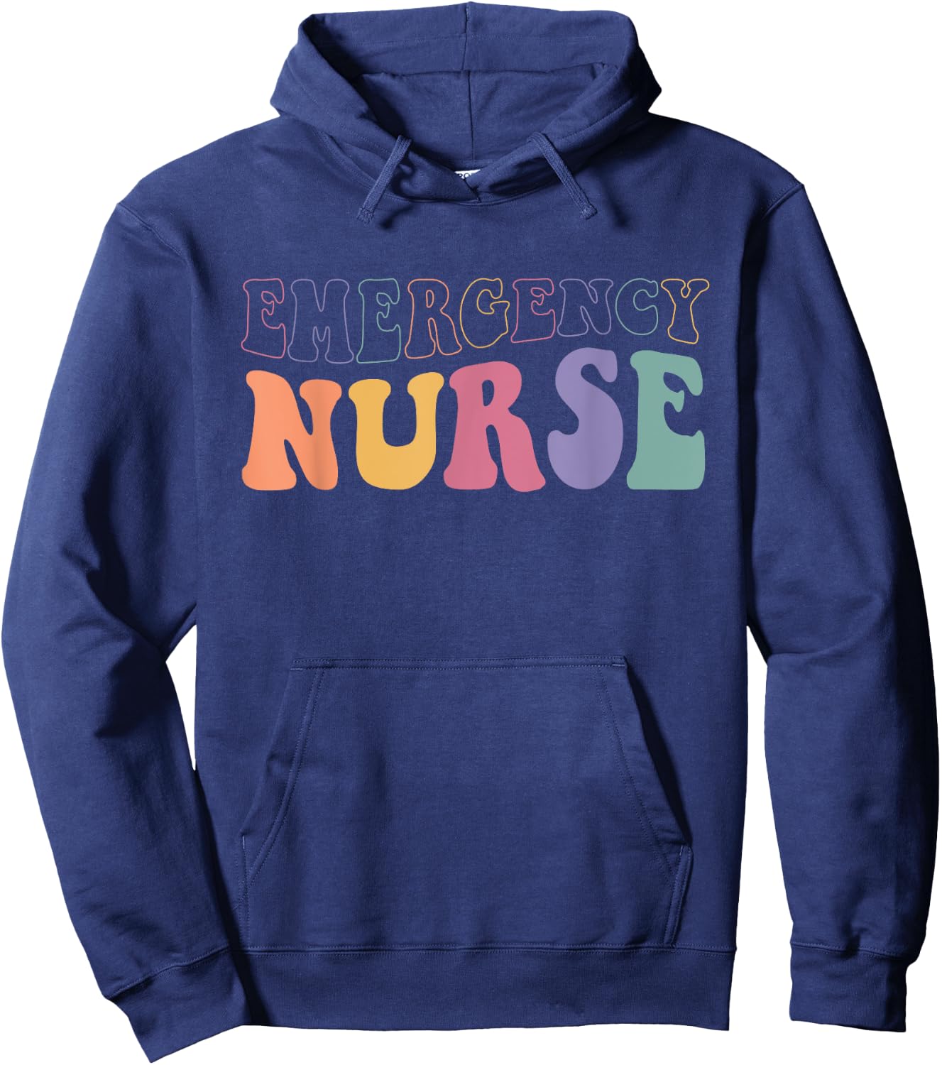 ER Nurse Groovy Emergency Nurse Nursing School Women Hoodie - Hoodie | Navy