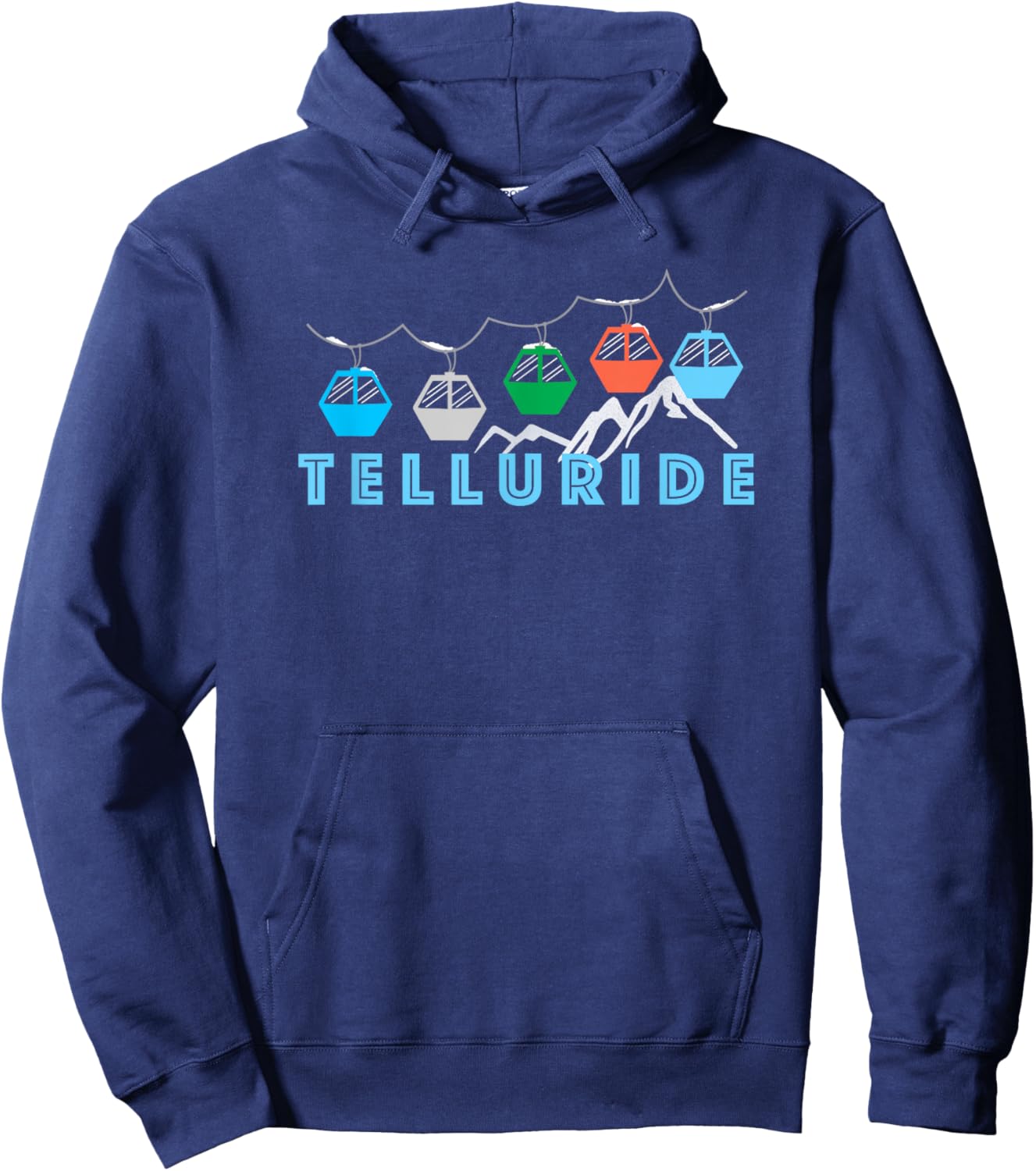 Telluride Ski Mountain Gondola - Telluride, Colorado Hoodie - Hoodie | Navy