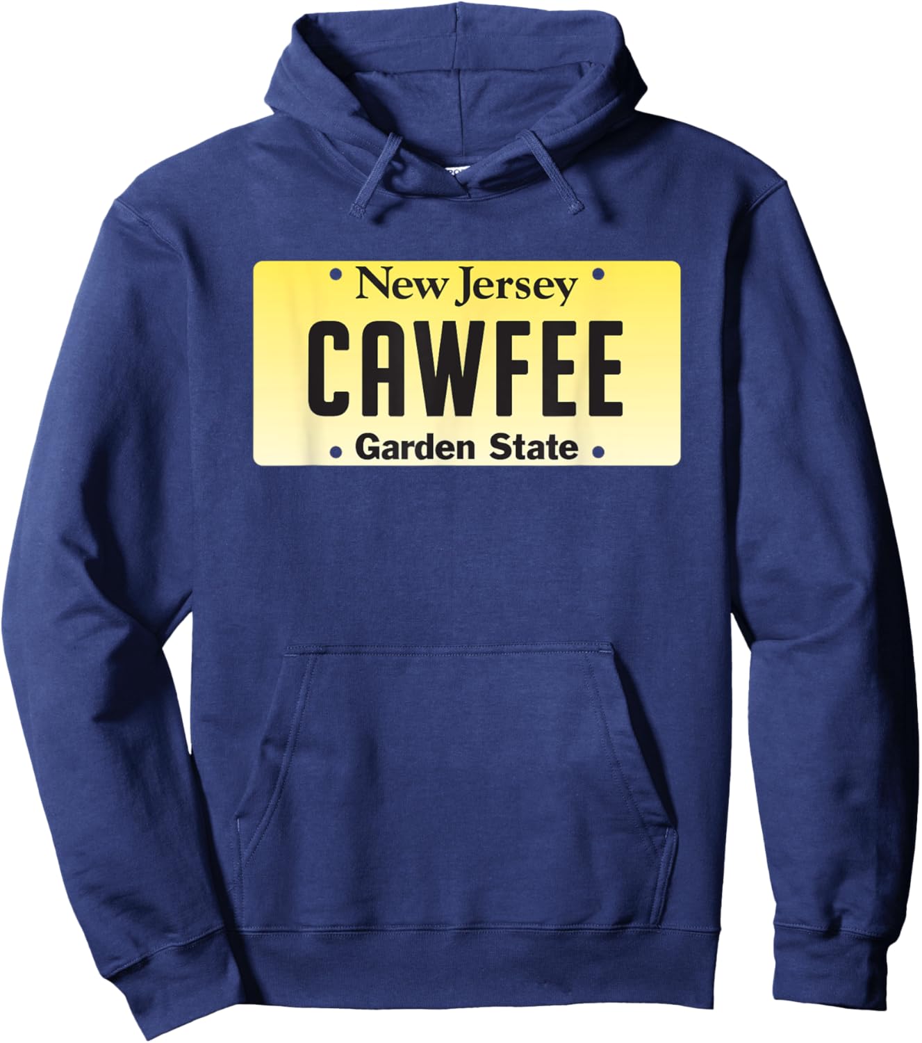New Jersey CAWFEE license plate Hoodie - Hoodie | Navy
